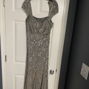 Adrianna Papell silver dress  - size 10